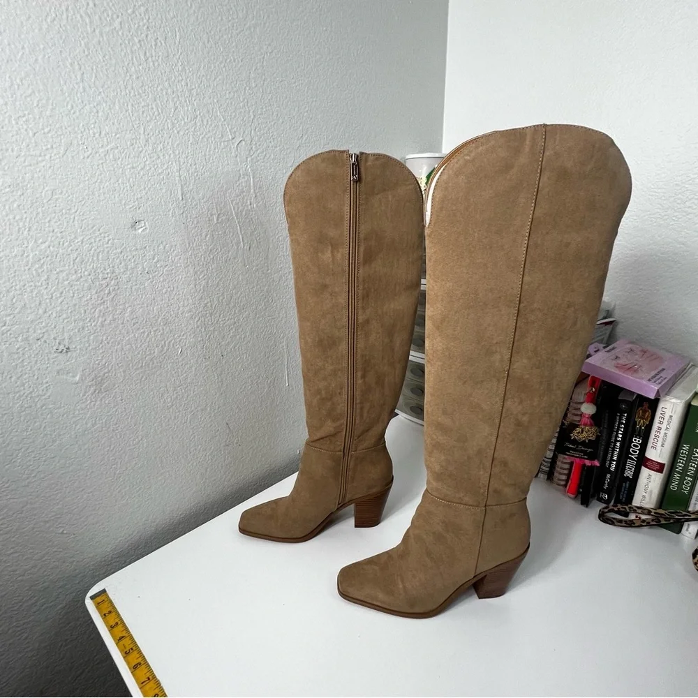 Jessica Simpson Womens Ravyn Zipper Over-The-Knee Color: Sandstone/Tan 9.5 NWT